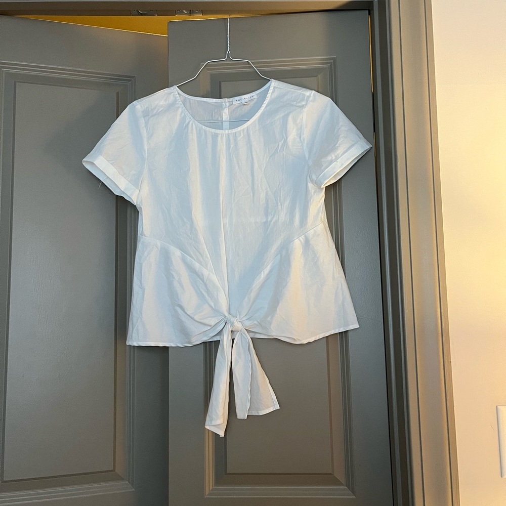 White Cropped Blouse